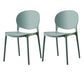 Plastic Contemporary Dining Room Chairs Matte Finish Open Back Dining Side Chairs Green 2 Piece Set Clearhalo ' kitchen&dining_furn' 'Dining Chairs' 'Dining Tables & Seating' 'dining_chair' 'furn' 'furn_dining_chair' 'Furniture' 'furniture_dining_chair' 'Kitchen & Dining Furniture' 'kitchen' 3835134
