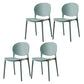 Plastic Contemporary Dining Room Chairs Matte Finish Open Back Dining Side Chairs Green 4 Piece Set Clearhalo ' kitchen&dining_furn' 'Dining Chairs' 'Dining Tables & Seating' 'dining_chair' 'furn' 'furn_dining_chair' 'Furniture' 'furniture_dining_chair' 'Kitchen & Dining Furniture' 'kitchen' 3835135