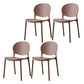 Plastic Contemporary Dining Room Chairs Matte Finish Open Back Dining Side Chairs Coffee 4 Piece Set Clearhalo ' kitchen&dining_furn' 'Dining Chairs' 'Dining Tables & Seating' 'dining_chair' 'furn' 'furn_dining_chair' 'Furniture' 'furniture_dining_chair' 'Kitchen & Dining Furniture' 'kitchen' 3835138