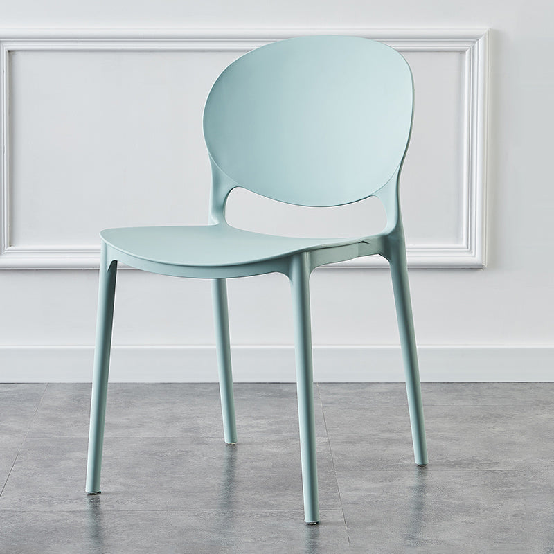 Plastic Contemporary Dining Room Chairs Matte Finish Open Back Dining Side Chairs Navy Blue 1 Piece Clearhalo ' kitchen&dining_furn' 'Dining Chairs' 'Dining Tables & Seating' 'dining_chair' 'furn' 'furn_dining_chair' 'Furniture' 'furniture_dining_chair' 'Kitchen & Dining Furniture' 'kitchen' 3835139