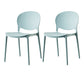 Plastic Contemporary Dining Room Chairs Matte Finish Open Back Dining Side Chairs Navy Blue 2 Piece Set Clearhalo ' kitchen&dining_furn' 'Dining Chairs' 'Dining Tables & Seating' 'dining_chair' 'furn' 'furn_dining_chair' 'Furniture' 'furniture_dining_chair' 'Kitchen & Dining Furniture' 'kitchen' 3835140