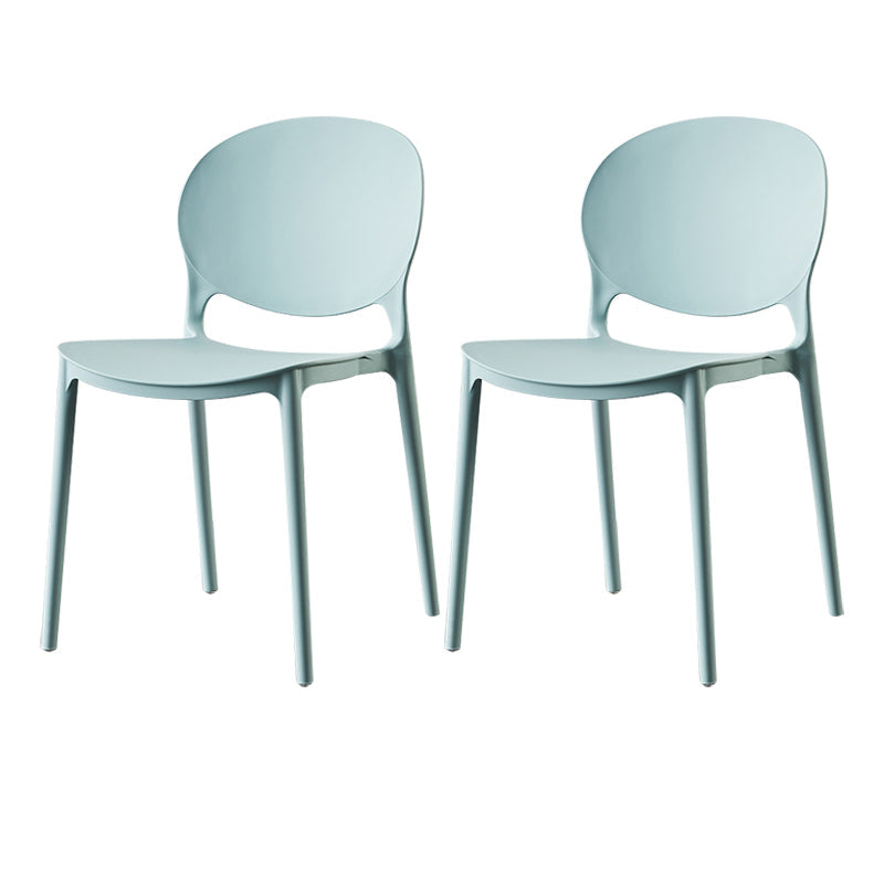 Plastic Contemporary Dining Room Chairs Matte Finish Open Back Dining Side Chairs Navy Blue 2 Piece Set Clearhalo ' kitchen&dining_furn' 'Dining Chairs' 'Dining Tables & Seating' 'dining_chair' 'furn' 'furn_dining_chair' 'Furniture' 'furniture_dining_chair' 'Kitchen & Dining Furniture' 'kitchen' 3835140