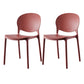 Plastic Contemporary Dining Room Chairs Matte Finish Open Back Dining Side Chairs Burgundy 2 Piece Set Clearhalo ' kitchen&dining_furn' 'Dining Chairs' 'Dining Tables & Seating' 'dining_chair' 'furn' 'furn_dining_chair' 'Furniture' 'furniture_dining_chair' 'Kitchen & Dining Furniture' 'kitchen' 3835143