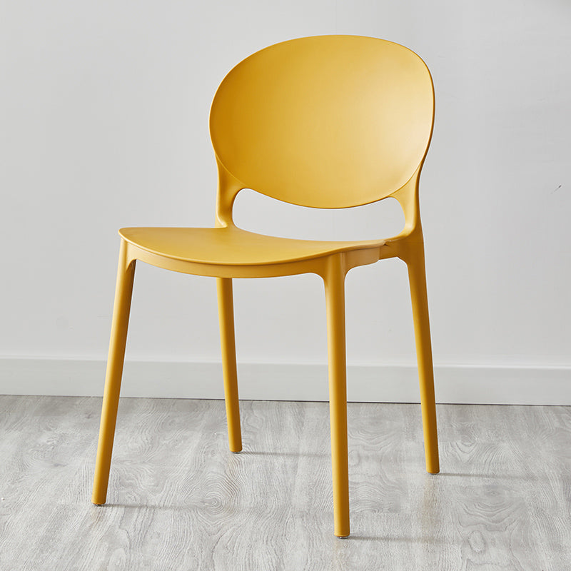 Plastic Contemporary Dining Room Chairs Matte Finish Open Back Dining Side Chairs Ginger 1 Piece Clearhalo ' kitchen&dining_furn' 'Dining Chairs' 'Dining Tables & Seating' 'dining_chair' 'furn' 'furn_dining_chair' 'Furniture' 'furniture_dining_chair' 'Kitchen & Dining Furniture' 'kitchen' 3835157