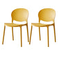 Plastic Contemporary Dining Room Chairs Matte Finish Open Back Dining Side Chairs Ginger 2 Piece Set Clearhalo ' kitchen&dining_furn' 'Dining Chairs' 'Dining Tables & Seating' 'dining_chair' 'furn' 'furn_dining_chair' 'Furniture' 'furniture_dining_chair' 'Kitchen & Dining Furniture' 'kitchen' 3835158
