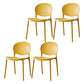 Plastic Contemporary Dining Room Chairs Matte Finish Open Back Dining Side Chairs Ginger 4 Piece Set Clearhalo ' kitchen&dining_furn' 'Dining Chairs' 'Dining Tables & Seating' 'dining_chair' 'furn' 'furn_dining_chair' 'Furniture' 'furniture_dining_chair' 'Kitchen & Dining Furniture' 'kitchen' 3835159