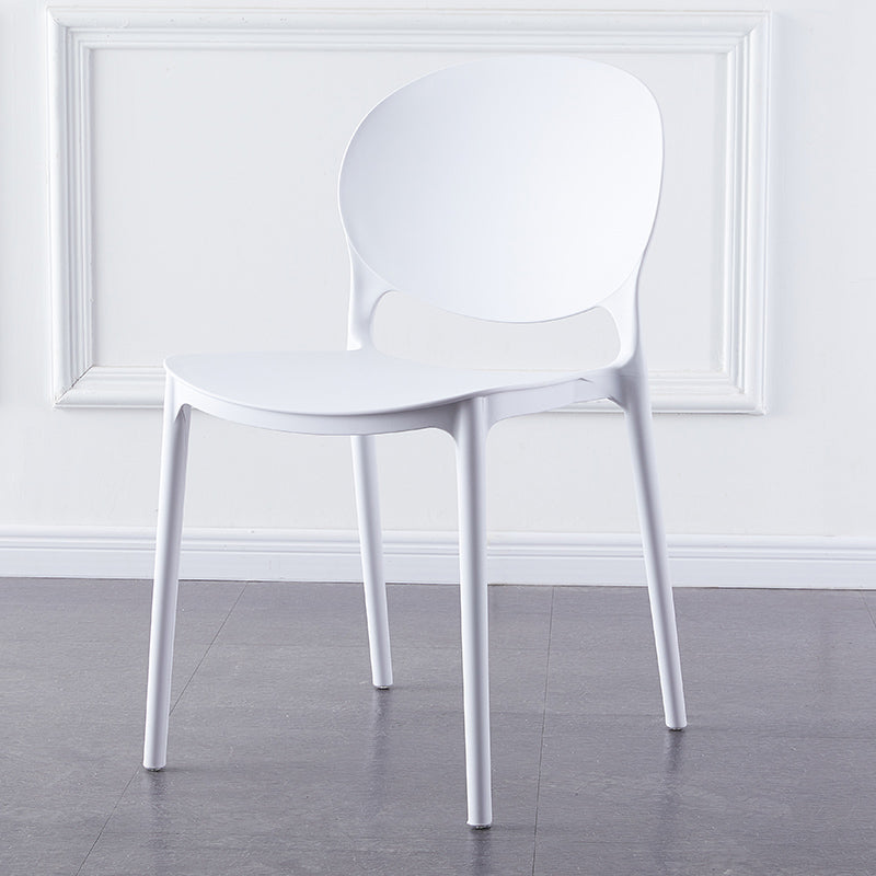 Plastic Contemporary Dining Room Chairs Matte Finish Open Back Dining Side Chairs White 1 Piece Clearhalo ' kitchen&dining_furn' 'Dining Chairs' 'Dining Tables & Seating' 'dining_chair' 'furn' 'furn_dining_chair' 'Furniture' 'furniture_dining_chair' 'Kitchen & Dining Furniture' 'kitchen' 3835160