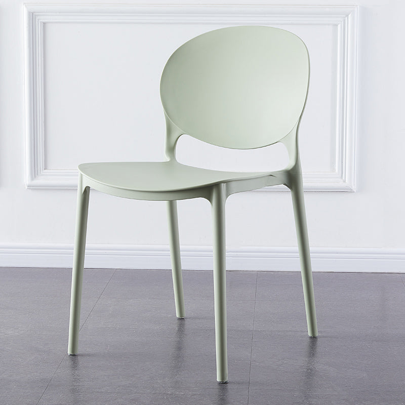 Plastic Contemporary Dining Room Chairs Matte Finish Open Back Dining Side Chairs Yellow-Green 1 Piece Clearhalo ' kitchen&dining_furn' 'Dining Chairs' 'Dining Tables & Seating' 'dining_chair' 'furn' 'furn_dining_chair' 'Furniture' 'furniture_dining_chair' 'Kitchen & Dining Furniture' 'kitchen' 3835163