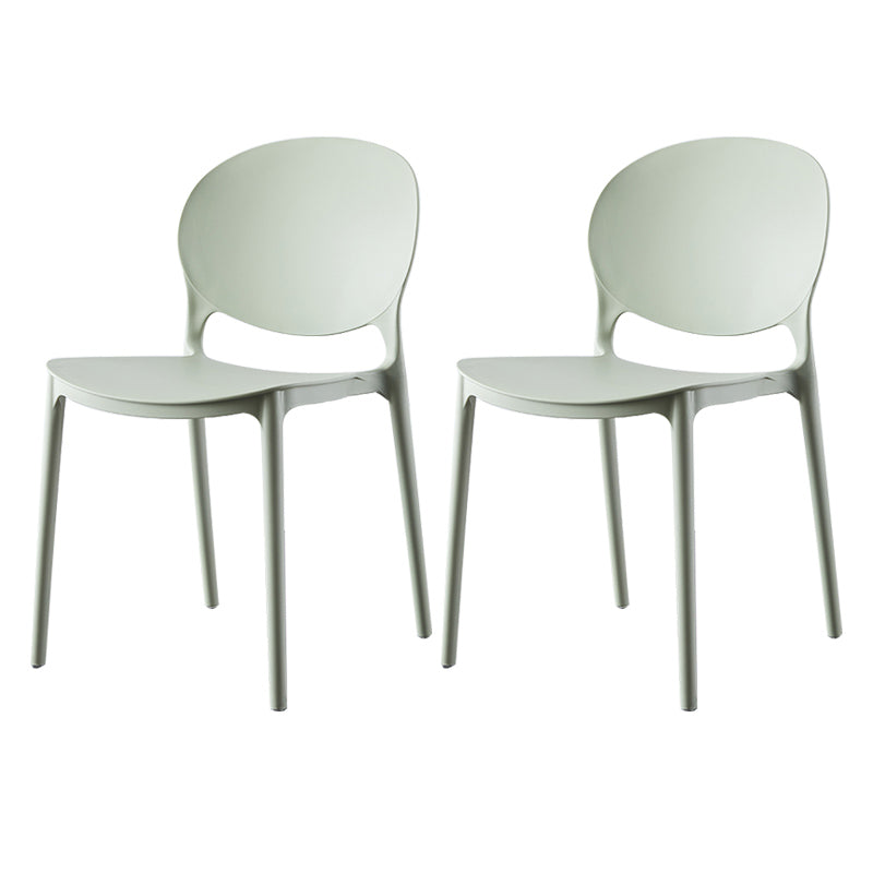 Plastic Contemporary Dining Room Chairs Matte Finish Open Back Dining Side Chairs Yellow-Green 2 Piece Set Clearhalo ' kitchen&dining_furn' 'Dining Chairs' 'Dining Tables & Seating' 'dining_chair' 'furn' 'furn_dining_chair' 'Furniture' 'furniture_dining_chair' 'Kitchen & Dining Furniture' 'kitchen' 3835164