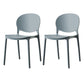 Plastic Contemporary Dining Room Chairs Matte Finish Open Back Dining Side Chairs Grey 2 Piece Set Clearhalo ' kitchen&dining_furn' 'Dining Chairs' 'Dining Tables & Seating' 'dining_chair' 'furn' 'furn_dining_chair' 'Furniture' 'furniture_dining_chair' 'Kitchen & Dining Furniture' 'kitchen' 3835167