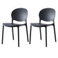 Plastic Contemporary Dining Room Chairs Matte Finish Open Back Dining Side Chairs Black 2 Piece Set Clearhalo ' kitchen&dining_furn' 'Dining Chairs' 'Dining Tables & Seating' 'dining_chair' 'furn' 'furn_dining_chair' 'Furniture' 'furniture_dining_chair' 'Kitchen & Dining Furniture' 'kitchen' 3835170