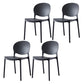 Plastic Contemporary Dining Room Chairs Matte Finish Open Back Dining Side Chairs Black 4 Piece Set Clearhalo ' kitchen&dining_furn' 'Dining Chairs' 'Dining Tables & Seating' 'dining_chair' 'furn' 'furn_dining_chair' 'Furniture' 'furniture_dining_chair' 'Kitchen & Dining Furniture' 'kitchen' 3835171