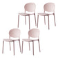 Plastic Contemporary Dining Room Chairs Matte Finish Open Back Dining Side Chairs Nude Pink 4 Piece Set Clearhalo ' kitchen&dining_furn' 'Dining Chairs' 'Dining Tables & Seating' 'dining_chair' 'furn' 'furn_dining_chair' 'Furniture' 'furniture_dining_chair' 'Kitchen & Dining Furniture' 'kitchen' 3835177