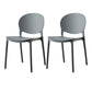 Plastic Contemporary Dining Room Chairs Matte Finish Open Back Dining Side Chairs Dark Gray 2 Piece Set Clearhalo ' kitchen&dining_furn' 'Dining Chairs' 'Dining Tables & Seating' 'dining_chair' 'furn' 'furn_dining_chair' 'Furniture' 'furniture_dining_chair' 'Kitchen & Dining Furniture' 'kitchen' 3835179