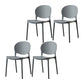 Plastic Contemporary Dining Room Chairs Matte Finish Open Back Dining Side Chairs Dark Gray 4 Piece Set Clearhalo ' kitchen&dining_furn' 'Dining Chairs' 'Dining Tables & Seating' 'dining_chair' 'furn' 'furn_dining_chair' 'Furniture' 'furniture_dining_chair' 'Kitchen & Dining Furniture' 'kitchen' 3835180