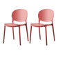 Plastic Contemporary Dining Room Chairs Matte Finish Open Back Dining Side Chairs Red 2 Piece Set Clearhalo ' kitchen&dining_furn' 'Dining Chairs' 'Dining Tables & Seating' 'dining_chair' 'furn' 'furn_dining_chair' 'Furniture' 'furniture_dining_chair' 'Kitchen & Dining Furniture' 'kitchen' 3835185