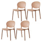 Plastic Contemporary Dining Room Chairs Matte Finish Open Back Dining Side Chairs Brown 4 Piece Set Clearhalo ' kitchen&dining_furn' 'Dining Chairs' 'Dining Tables & Seating' 'dining_chair' 'furn' 'furn_dining_chair' 'Furniture' 'furniture_dining_chair' 'Kitchen & Dining Furniture' 'kitchen' 3835189