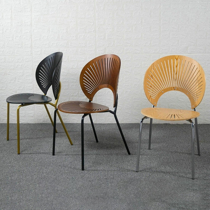 Modern Style Wood Kitchen Dining Room Chair Set Open Back Side Shell Chairs Clearhalo ' kitchen&dining_furn' 'Dining Chairs' 'Dining Tables & Seating' 'dining_chair' 'furn' 'furn_dining_chair' 'Furniture' 'furniture_dining_chair' 'Kitchen & Dining Furniture' 'kitchen' 3835193