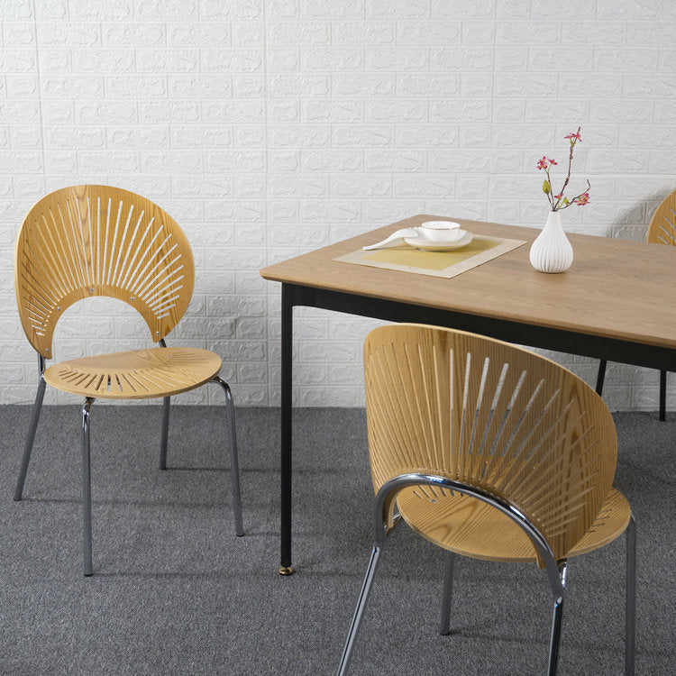 Modern Style Wood Kitchen Dining Room Chair Set Open Back Side Shell Chairs Clearhalo ' kitchen&dining_furn' 'Dining Chairs' 'Dining Tables & Seating' 'dining_chair' 'furn' 'furn_dining_chair' 'Furniture' 'furniture_dining_chair' 'Kitchen & Dining Furniture' 'kitchen' 3835195