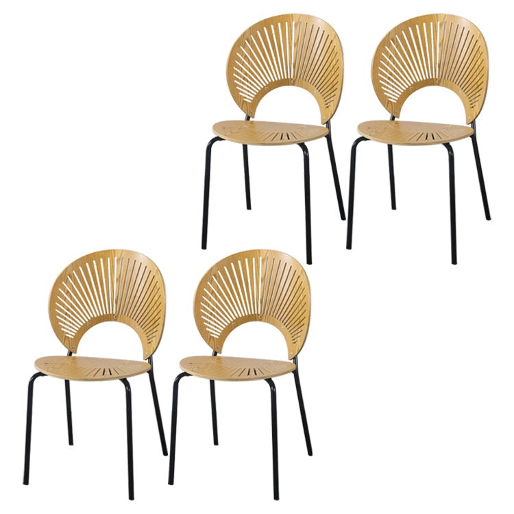 Modern Style Wood Kitchen Dining Room Chair Set Open Back Side Shell Chairs Wood 4 Piece Set Clearhalo ' kitchen&dining_furn' 'Dining Chairs' 'Dining Tables & Seating' 'dining_chair' 'furn' 'furn_dining_chair' 'Furniture' 'furniture_dining_chair' 'Kitchen & Dining Furniture' 'kitchen' 3835202