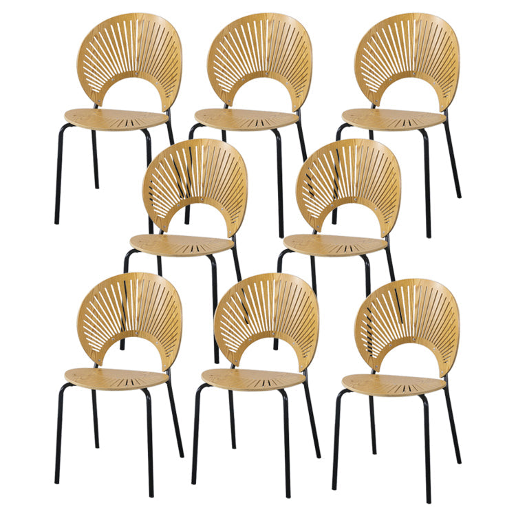 Modern Style Wood Kitchen Dining Room Chair Set Open Back Side Shell Chairs Wood 8 Piece Set Clearhalo ' kitchen&dining_furn' 'Dining Chairs' 'Dining Tables & Seating' 'dining_chair' 'furn' 'furn_dining_chair' 'Furniture' 'furniture_dining_chair' 'Kitchen & Dining Furniture' 'kitchen' 3835203