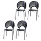 Modern Style Wood Kitchen Dining Room Chair Set Open Back Side Shell Chairs Textured Black 4 Piece Set Clearhalo ' kitchen&dining_furn' 'Dining Chairs' 'Dining Tables & Seating' 'dining_chair' 'furn' 'furn_dining_chair' 'Furniture' 'furniture_dining_chair' 'Kitchen & Dining Furniture' 'kitchen' 3835205