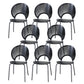 Modern Style Wood Kitchen Dining Room Chair Set Open Back Side Shell Chairs Textured Black 8 Piece Set Clearhalo ' kitchen&dining_furn' 'Dining Chairs' 'Dining Tables & Seating' 'dining_chair' 'furn' 'furn_dining_chair' 'Furniture' 'furniture_dining_chair' 'Kitchen & Dining Furniture' 'kitchen' 3835208