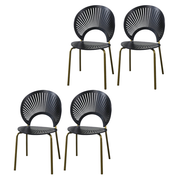Modern Style Wood Kitchen Dining Room Chair Set Open Back Side Shell Chairs Black 4 Piece Set Clearhalo ' kitchen&dining_furn' 'Dining Chairs' 'Dining Tables & Seating' 'dining_chair' 'furn' 'furn_dining_chair' 'Furniture' 'furniture_dining_chair' 'Kitchen & Dining Furniture' 'kitchen' 3835209