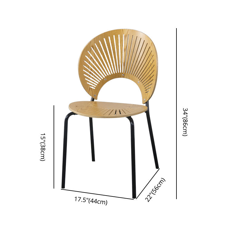 Modern Style Wood Kitchen Dining Room Chair Set Open Back Side Shell Chairs Clearhalo ' kitchen&dining_furn' 'Dining Chairs' 'Dining Tables & Seating' 'dining_chair' 'furn' 'furn_dining_chair' 'Furniture' 'furniture_dining_chair' 'Kitchen & Dining Furniture' 'kitchen' 3835212