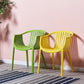 Home Contemporary Arm Chair Slat Back Plastic Stackable Dining Room Chair Clearhalo ' kitchen&dining_furn' 'Dining Chairs' 'Dining Tables & Seating' 'dining_chair' 'furn' 'furn_dining_chair' 'Furniture' 'furniture_dining_chair' 'Kitchen & Dining Furniture' 'kitchen' 3835279