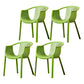 Home Contemporary Arm Chair Slat Back Plastic Stackable Dining Room Chair Green 4 Piece Set Clearhalo ' kitchen&dining_furn' 'Dining Chairs' 'Dining Tables & Seating' 'dining_chair' 'furn' 'furn_dining_chair' 'Furniture' 'furniture_dining_chair' 'Kitchen & Dining Furniture' 'kitchen' 3835283