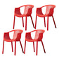 Home Contemporary Arm Chair Slat Back Plastic Stackable Dining Room Chair Red 4 Piece Set Clearhalo ' kitchen&dining_furn' 'Dining Chairs' 'Dining Tables & Seating' 'dining_chair' 'furn' 'furn_dining_chair' 'Furniture' 'furniture_dining_chair' 'Kitchen & Dining Furniture' 'kitchen' 3835295