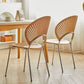 Metal Dining Room Chairs Set Contemporary Style Oval Open Back Side Chair Clearhalo ' kitchen&dining_furn' 'Dining Chairs' 'Dining Tables & Seating' 'dining_chair' 'furn' 'furn_dining_chair' 'Furniture' 'furniture_dining_chair' 'Kitchen & Dining Furniture' 'kitchen' 3835315