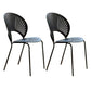 Metal Dining Room Chairs Set Contemporary Style Oval Open Back Side Chair Black 2 Piece Set Clearhalo ' kitchen&dining_furn' 'Dining Chairs' 'Dining Tables & Seating' 'dining_chair' 'furn' 'furn_dining_chair' 'Furniture' 'furniture_dining_chair' 'Kitchen & Dining Furniture' 'kitchen' 3835326