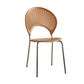 Metal Dining Room Chairs Set Contemporary Style Oval Open Back Side Chair Light Brown 1 Piece Clearhalo ' kitchen&dining_furn' 'Dining Chairs' 'Dining Tables & Seating' 'dining_chair' 'furn' 'furn_dining_chair' 'Furniture' 'furniture_dining_chair' 'Kitchen & Dining Furniture' 'kitchen' 3835330
