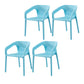 Modern Style Plastic Dining Arm Chair Stacking Dining Chair for Dining Room Blue 4 Piece Set Clearhalo ' kitchen&dining_furn' 'Dining Chairs' 'Dining Tables & Seating' 'dining_chair' 'furn' 'furn_dining_chair' 'Furniture' 'furniture_dining_chair' 'Kitchen & Dining Furniture' 'kitchen' 3835339
