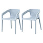 Modern Style Plastic Dining Arm Chair Stacking Dining Chair for Dining Room Sky Blue 2 Piece Set Clearhalo ' kitchen&dining_furn' 'Dining Chairs' 'Dining Tables & Seating' 'dining_chair' 'furn' 'furn_dining_chair' 'Furniture' 'furniture_dining_chair' 'Kitchen & Dining Furniture' 'kitchen' 3835344