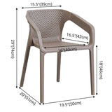 Modern Style Plastic Dining Arm Chair Stacking Dining Chair for Dining Room Clearhalo ' kitchen&dining_furn' 'Dining Chairs' 'Dining Tables & Seating' 'dining_chair' 'furn' 'furn_dining_chair' 'Furniture' 'furniture_dining_chair' 'Kitchen & Dining Furniture' 'kitchen' 3835351