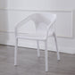 Modern Style Plastic Dining Arm Chair Stacking Dining Chair for Dining Room White 1 Piece Clearhalo ' kitchen&dining_furn' 'Dining Chairs' 'Dining Tables & Seating' 'dining_chair' 'furn' 'furn_dining_chair' 'Furniture' 'furniture_dining_chair' 'Kitchen & Dining Furniture' 'kitchen' 3835353
