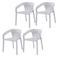 Modern Style Plastic Dining Arm Chair Stacking Dining Chair for Dining Room White 4 Piece Set Clearhalo ' kitchen&dining_furn' 'Dining Chairs' 'Dining Tables & Seating' 'dining_chair' 'furn' 'furn_dining_chair' 'Furniture' 'furniture_dining_chair' 'Kitchen & Dining Furniture' 'kitchen' 3835358