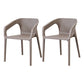 Modern Style Plastic Dining Arm Chair Stacking Dining Chair for Dining Room Brown 2 Piece Set Clearhalo ' kitchen&dining_furn' 'Dining Chairs' 'Dining Tables & Seating' 'dining_chair' 'furn' 'furn_dining_chair' 'Furniture' 'furniture_dining_chair' 'Kitchen & Dining Furniture' 'kitchen' 3835361