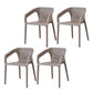 Modern Style Plastic Dining Arm Chair Stacking Dining Chair for Dining Room Brown 4 Piece Set Clearhalo ' kitchen&dining_furn' 'Dining Chairs' 'Dining Tables & Seating' 'dining_chair' 'furn' 'furn_dining_chair' 'Furniture' 'furniture_dining_chair' 'Kitchen & Dining Furniture' 'kitchen' 3835364