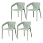 Modern Style Plastic Dining Arm Chair Stacking Dining Chair for Dining Room Green 4 Piece Set Clearhalo ' kitchen&dining_furn' 'Dining Chairs' 'Dining Tables & Seating' 'dining_chair' 'furn' 'furn_dining_chair' 'Furniture' 'furniture_dining_chair' 'Kitchen & Dining Furniture' 'kitchen' 3835373