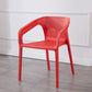 Modern Style Plastic Dining Arm Chair Stacking Dining Chair for Dining Room Red 1 Piece Clearhalo ' kitchen&dining_furn' 'Dining Chairs' 'Dining Tables & Seating' 'dining_chair' 'furn' 'furn_dining_chair' 'Furniture' 'furniture_dining_chair' 'Kitchen & Dining Furniture' 'kitchen' 3835374