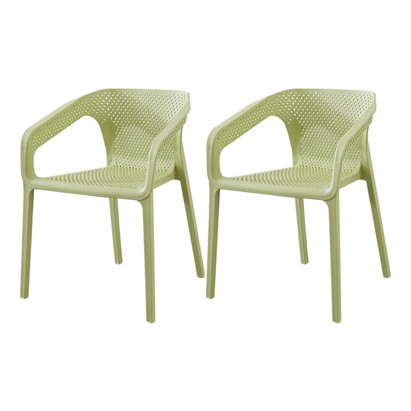 Modern Style Plastic Dining Arm Chair Stacking Dining Chair for Dining Room Lemon Green 2 Piece Set Clearhalo ' kitchen&dining_furn' 'Dining Chairs' 'Dining Tables & Seating' 'dining_chair' 'furn' 'furn_dining_chair' 'Furniture' 'furniture_dining_chair' 'Kitchen & Dining Furniture' 'kitchen' 3835381