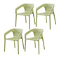 Modern Style Plastic Dining Arm Chair Stacking Dining Chair for Dining Room Lemon Green 4 Piece Set Clearhalo ' kitchen&dining_furn' 'Dining Chairs' 'Dining Tables & Seating' 'dining_chair' 'furn' 'furn_dining_chair' 'Furniture' 'furniture_dining_chair' 'Kitchen & Dining Furniture' 'kitchen' 3835382