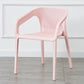 Modern Style Plastic Dining Arm Chair Stacking Dining Chair for Dining Room Pink 1 Piece Clearhalo ' kitchen&dining_furn' 'Dining Chairs' 'Dining Tables & Seating' 'dining_chair' 'furn' 'furn_dining_chair' 'Furniture' 'furniture_dining_chair' 'Kitchen & Dining Furniture' 'kitchen' 3835383