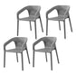 Modern Style Plastic Dining Arm Chair Stacking Dining Chair for Dining Room Grey 4 Piece Set Clearhalo ' kitchen&dining_furn' 'Dining Chairs' 'Dining Tables & Seating' 'dining_chair' 'furn' 'furn_dining_chair' 'Furniture' 'furniture_dining_chair' 'Kitchen & Dining Furniture' 'kitchen' 3835388