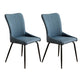 Leather Scandinavian Hotel Side Chair Parsons 18.5'' Wide Dining Chair with Black Legs Navy 2 Piece Set Clearhalo ' kitchen&dining_furn' 'Dining Chairs' 'Dining Tables & Seating' 'dining_chair' 'furn' 'furn_dining_chair' 'Furniture' 'furniture_dining_chair' 'Kitchen & Dining Furniture' 'kitchen' 3835392