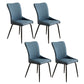 Leather Scandinavian Hotel Side Chair Parsons 18.5'' Wide Dining Chair with Black Legs Navy 4 Piece Set Clearhalo ' kitchen&dining_furn' 'Dining Chairs' 'Dining Tables & Seating' 'dining_chair' 'furn' 'furn_dining_chair' 'Furniture' 'furniture_dining_chair' 'Kitchen & Dining Furniture' 'kitchen' 3835393